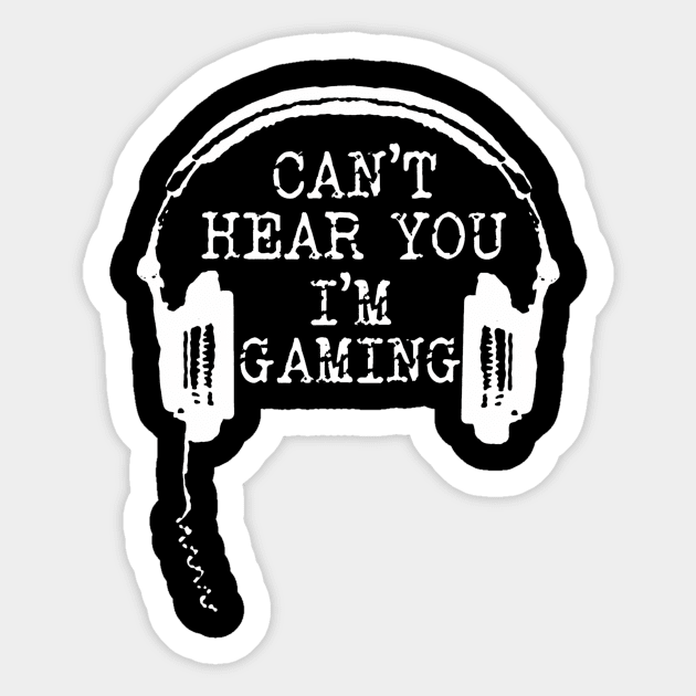 Funny Gamer Headset I Cant Hear You Im Gaming Sticker by Saboia Alves